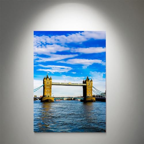 GADGETS WRAP Canvas Gallery Wrap Framed for Home Office Studio Living Room Decoration (9x11inch) - Tower Bridge With Blue Sky