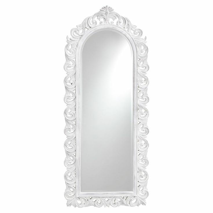 Wood Mirror Frame hend Carving White Antique Without Mirror Frame only siz 5/2 feet