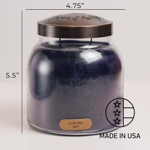 A Cheerful Giver - Aurora Sky - 34oz Papa Scented Candle Jar with Lid - Keepers of The Light - 155 Hours of Burn Time, Gift for Women, Violet