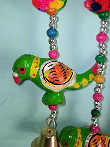 Surya Art Gallery Wind Chime Door Hanging mensan Parrot line Set of1pc