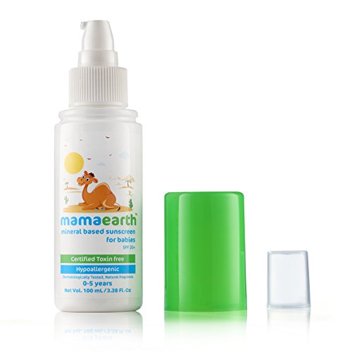 Mamaearth Mineral Based Sunscreen Baby Lotion SPF 20+,Hypoallergenic,100ml,(0-10 Years)