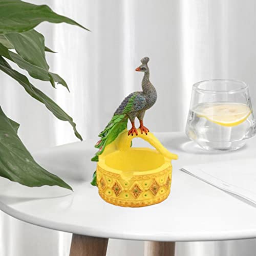 MYADDICTION European Style Peacock Ashtray Ash Tray Holder for Home Decor Gifts