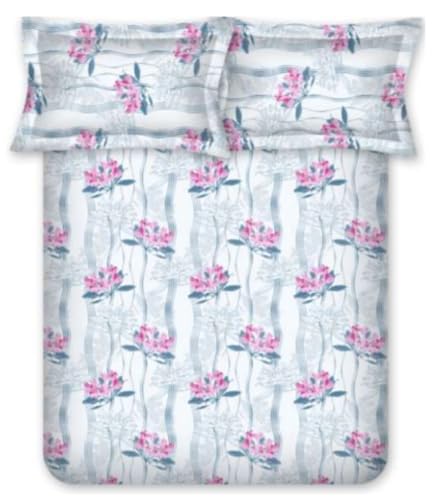 Bombay Dyeing King Double Size 144 TC 100% Cotton Bedsheet with 2 Pillow Cover - 7010 Pink