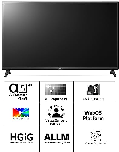 LG 108 cm (43 inches) 4K Ultra HD Smart LED TV 43UQ7550PSF (Ceramic Black)