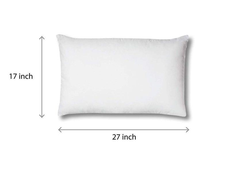 Rajasthan Crafts Microfiber Pillow, 17 x 27 Inch, White, 4 Pieces