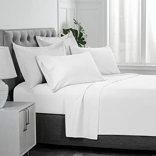 Full, White : Luxe Bedding Bed Sheet Set - Brushed Microfiber 2000 Bedding - Wrinkle, Fade, Stain Resistant - Hypoallergenic - 4 Piece - Unique Christmas Presents for Family (Full, White)