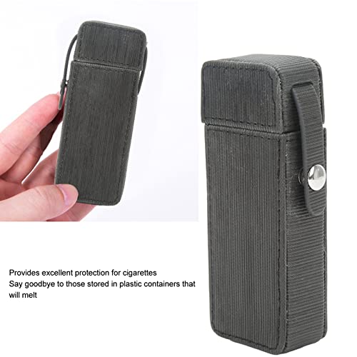 Cigarette Box, Cigarette Case Strong Fine Workmanship PU Buckle Design for Office (Black)