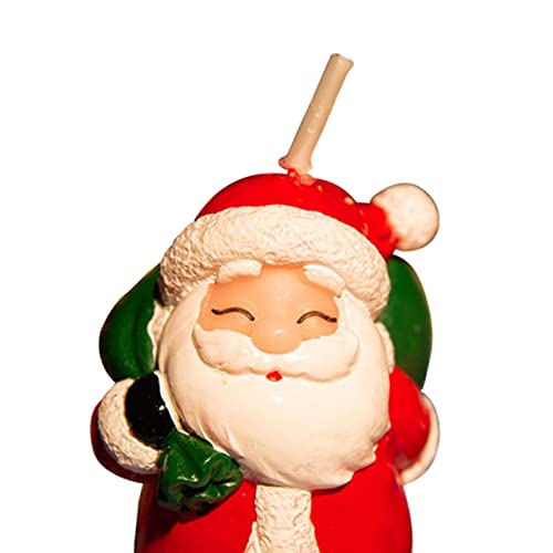 ATORSE® Xmas Candle Decor Multi-Shape Unscented Home Bedroom Romantic Gift Skateboarding Santa