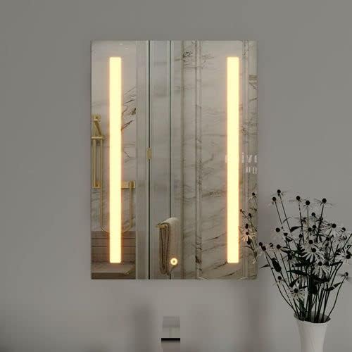 ARANAUT Arvind Sanitary Frosting led Mirror Lighted Mirror (Rectangle Shape 18x24 inch)