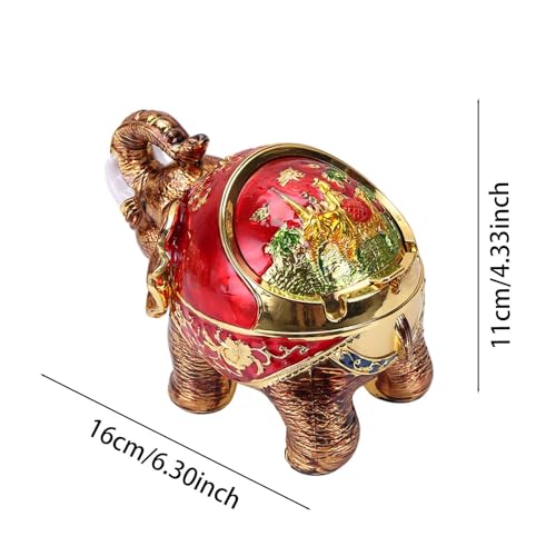 MERISHOPP®Elephant Ashtray Car Metal Ashtray for Patio Outside Office Home Use Bedroom Red|Home & Garden|Home & Garden|Home & Garden|1 Elephant Shape Ash Tray