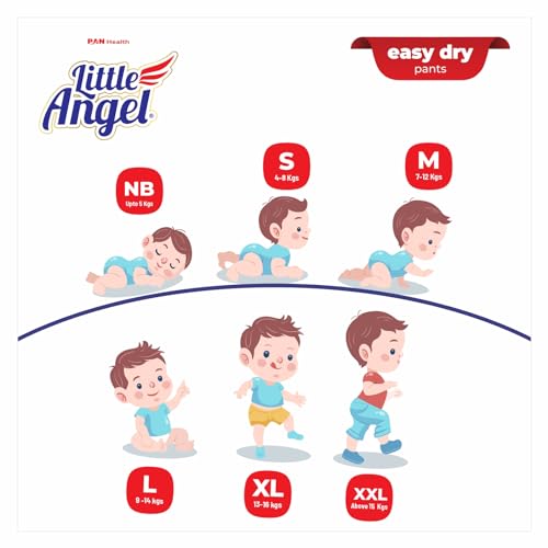 Little Angel Easy Dry Pull-up Diaper Pants, above 15 Kgs - XXL (42 Pieces)