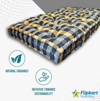 IMSMARTMART Soft Cotton Multicolour 6X3ft Mattress/Gadda 5 inch Single Cotton MattressSoft Cotton Multicolor Mattress Gadda Single Bed Ideal Travel, Home, Dabha, Hotel (L x W: 72 inch x 36 inch)