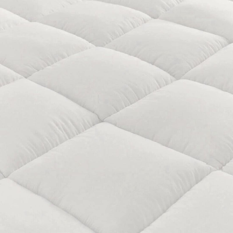 Jaipur Linen 800GSM Hollow Fibre Mattress Padding/Topper White-Twin Size Bed-48 Inch X 75 Inch