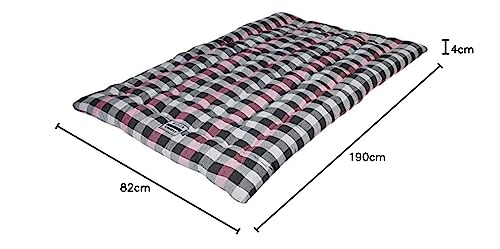 Hb Msala Foldable Lightweight Filled Single Bed Cotton Filled Quilt Mattress Gadda (3 x 6) P-2,Black - Soft & Reversible with Pillow | Perfect for a restful Night's Sleep | Relaxation |