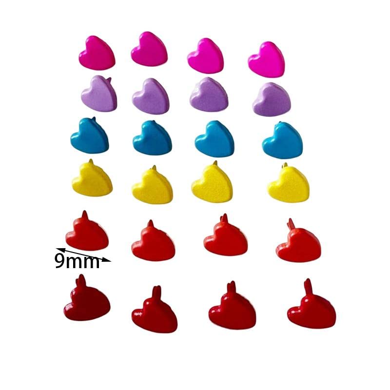 CALANDIS™ 200Pcs Heart Shape Mini Brads Paper Fasteners for Art Scrapbooking Crafting | Scrapbooking & Paper Crafts | Scrapbooking | Scrapbooking Embellishments