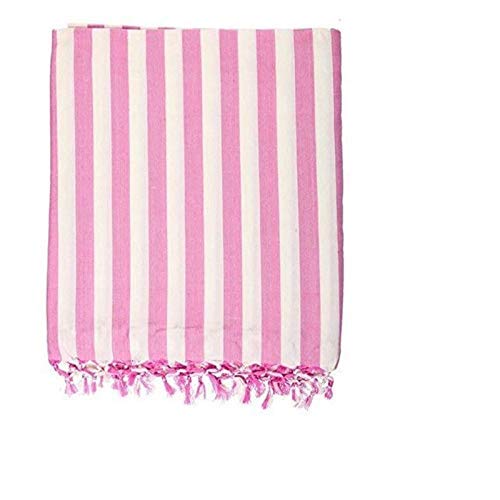 SHISHIR 100% Cotton Soft Beautiful Pink White Striped Bhagalpuri Summer BlanketKhesDoharTop Sheet Chadar in and Size- 245cm X 130cm