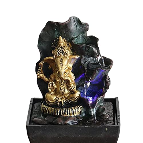 BNF Ganesha Statues Indoor Tabletop Fountain Collectibles Decorative Gift 13cmx13cmx19cm