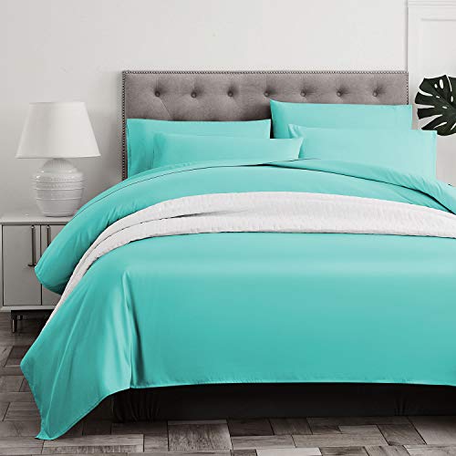 BASIC CHOICE 6 Piece Sheet Set - Luxury Soft 2000 Series Wrinkle & Fade Resistant Bed Sheets - Queen, Turquoise