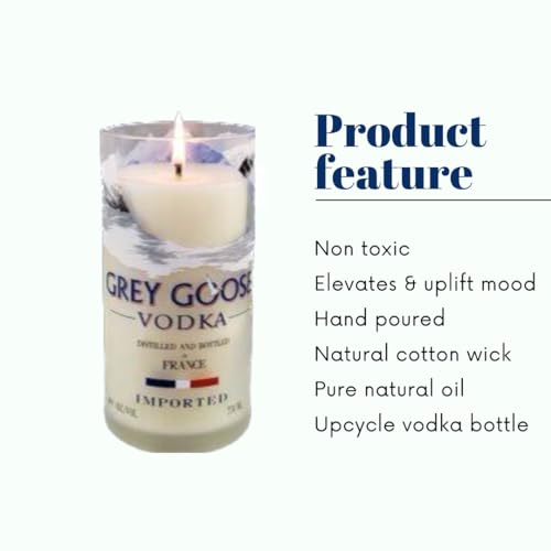 Arsh Creatives| Vodka Bottle Candle | 0cean Frangranse | 60 hrs Burn |