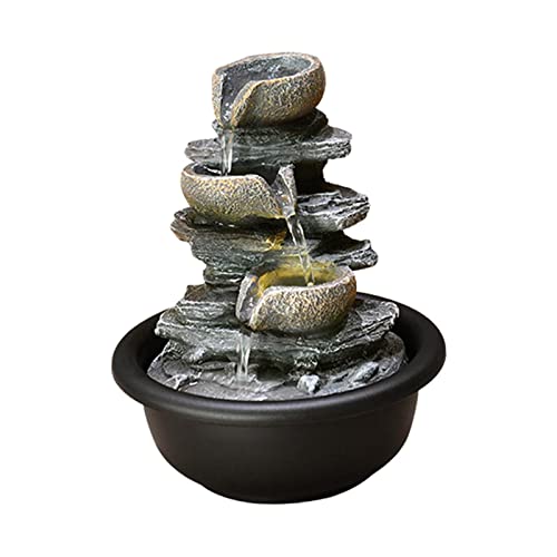 SECRET DESIRE Indoor Waterfall Fountains Meditation Relaxing Office Decor Desktop Fountain Pan