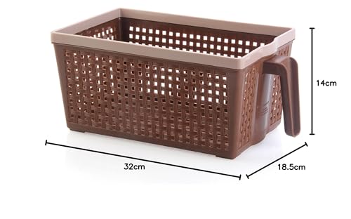 Nayasa Plastic Frill No. 2 Fruit Basket, Large (Chocolate)