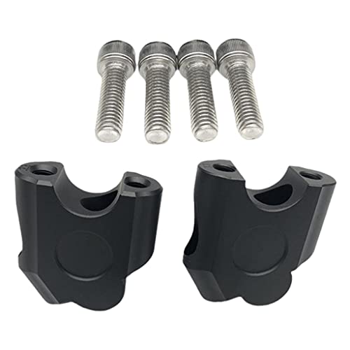 UJEAVETTE 7/8" 22mm Motorcycle ATV Dirt Bike Motocross Handlebar Risers Black