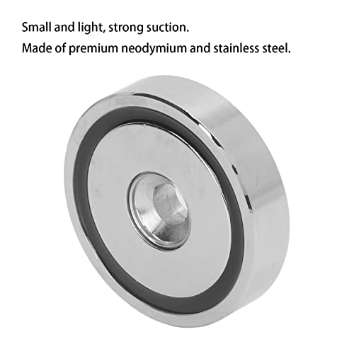 Ubersweet® Hole Magnet, 75KG Pulling Force Countersunk Hole Magnet Silver Corrosion Resistant for Office