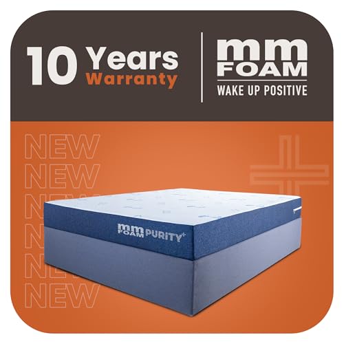 MM FOAM Purity+ 100% Natural Pincore Latex Hybrid Mattress | Hypoallergenic | High-Density PU Foam | Plush Design with 10-Year Warranty | King, 84 x 72 x 6