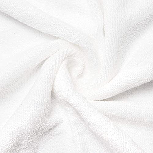 Fresh From Loom Cotton Face Towel 500 GSM, Size - 12x12 inch (Set of 4 pc White)