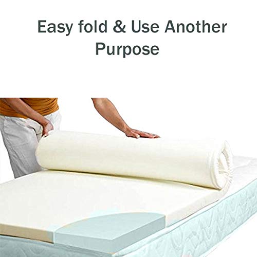 Coca Industries Luxurious Hi Flipper Premium Memory Foam Mattress Topper with Quilt Cover, 2''inchas (Double 6 x 6.25)