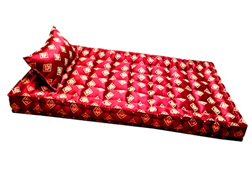 Flamo Mattress Organic Kapok Silk Cotton Ilavam Panju Single Cot Mattress (6 x 3 ft / 72 x 36 x 6 inch),Multicolour.