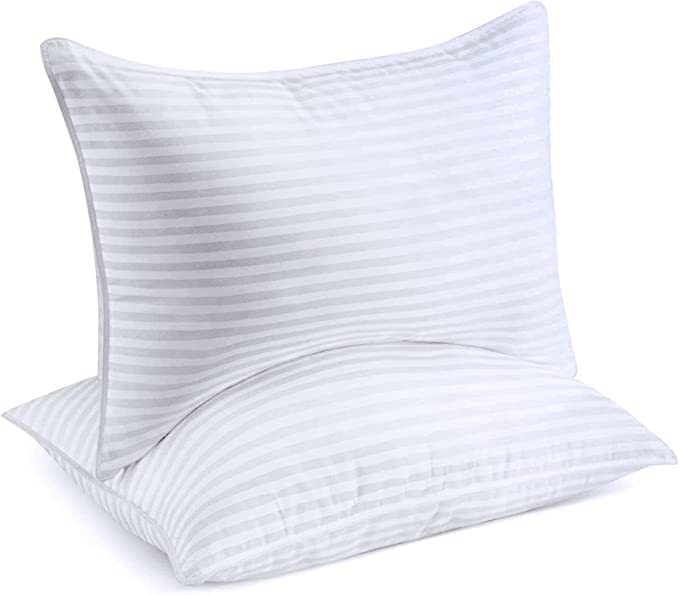 Aura Hollow Fibre Pillow Set (17x27 inch, Antique White) -2 Pcs