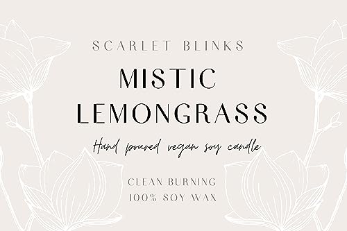 Scarlet Blinks Mistic Lemon Grass | Soy Wax Candles | Aroma Therapy Candles | Burning Time :-45 HRS Pack of 3