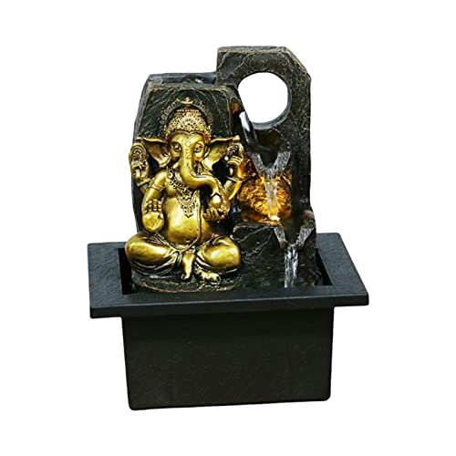 CALANDIS® Ganesha Statues Indoor Tabletop Fountain Collectibles Decorative Gift 16.5cmx13cmx21cm'