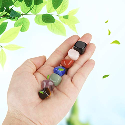 Chakras Healing Stone, 7Pcs Energy Magnification Chakra Stone, Tumbled Stones Set for Energy Charged Chakra Balancing