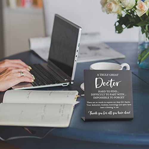 Thank You Gifts for Doctor Retirement Gifts for Doctors Doctor Gifts Appreciation Gifts for Doctors Desk Cubicle Décor Keepsake for Colleagues Women Desk Sign for Home Office Bar Accessories Vsk56