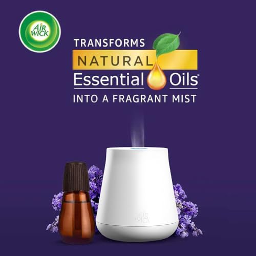 Air Wick Essential Mist Automatic Fragrance Mist Diffuser Refill, Relaxing Lavender - 20 Ml | Natural Essential Oils Diffuser Refill | Automatic Air Freshener