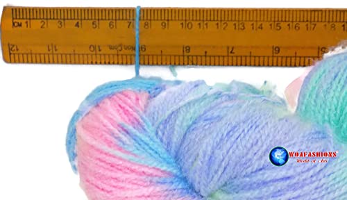 GANGA Glowing Star Printed Hand Knitting Yarn (Icey Pink) (Hanks-200gms)