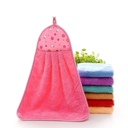 ALOUD CREATIONS 4pc Microfiber Hand Towel | Sink Towel with Hanging Loop | Wash Basin Hanging Hand Towel | for Bathroom Kitchen Home | Multicolour