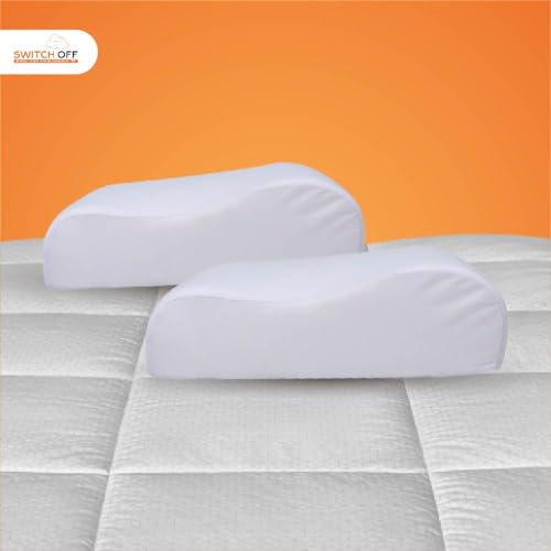 Switch-off Smart Adjustable Memory Contour Pillow,Discover The Perfect Pillow for Your Best Night's Sleep (17X27Inch) (Pack of 6)