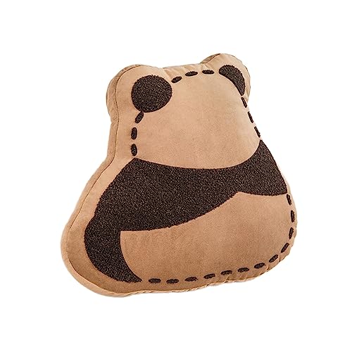 CALANDIS® Panda Plush Pillow Soft Gifts Cute Plush Toy for Adults Gaming Bedroom Brown | 1Pcs Panda Throw Pillow Case