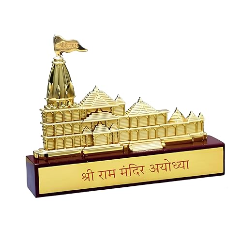 SAF paintings Ram mandir Ayodhya Model, Exclusive Wooden Janmabhoomi Temple Wall Painting for Home Decoration | Wall Decoration | Temple