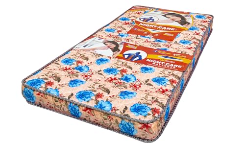 NIGHT CARE Secretly 5" Fully Rebonded || Dual Comfort || Soft & Firm Support || 120mm Rebonded 20mm Quilt || Reversible Mattress | High Resilience Foam | HD Mattress for Back Pain Relief (35x75x4cm)