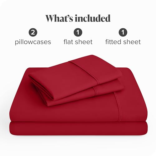 California King, Red : Premium 1800 Ultra-Soft Microfiber Collection California King Sheet Set, Hypoallergenic, Easy Care, Wrinkle Resistant, Deep Pocket (Cal King, Red)