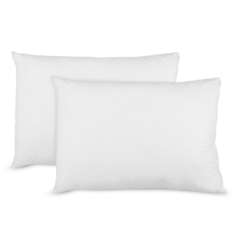 Sleepsia Premium Fiber Pillow | Hotel Quality Pillow | White - Set of 2, Size 17x28