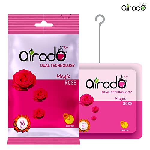 AIRODO Air/Room Freshener Magic Rose, Just Jasmine, Lovely Lavender & Citrus Blast Blocks with long lasting Automatic Fragrance Booster Lasts Up to 30 Days (Pack of 4,50gm)