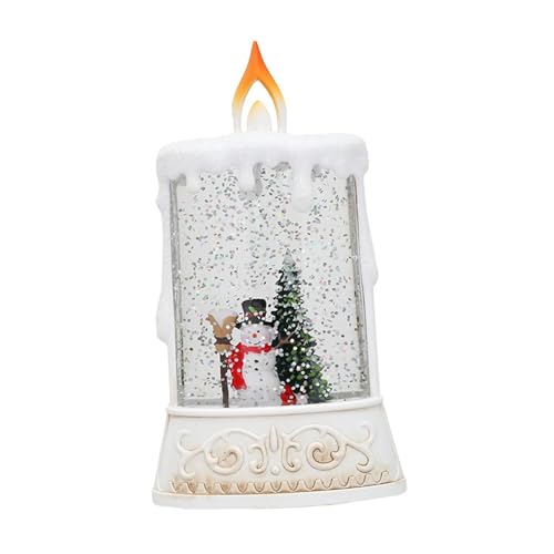 CALANDIS® Led Christmas Candle Snow Scene Decorative Candle for Indoor Festival Window Snowman | 1 Led Christmas Candle