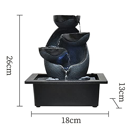 CALANDIS® Water Fountain Fortune Feng Shui Waterfall Bedroom Ornaments Arts A