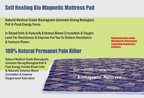 Bio Magnetic Mattress Topper/Pad Broen (3x6 feet) & with 1 Pillow Pad Magnetic Therapy