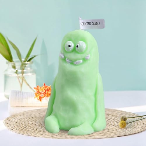 SAZ DEKOR Funny Scented Candles Gifts Decorative Candles for Anniversary Office Bedroom Light Green 12cm